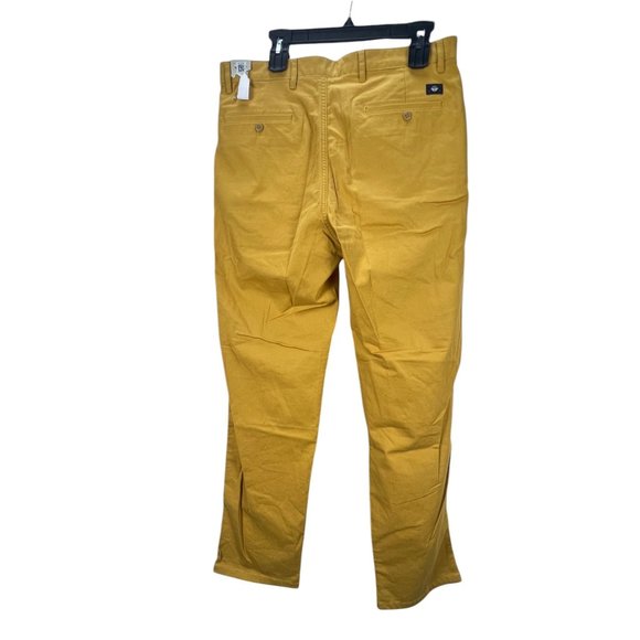 Dockers Men's Icon Tapered Fit Yellow Pants Hemp Blend 33x32 Comfort Vibrant NWT - Picture 3 of 14